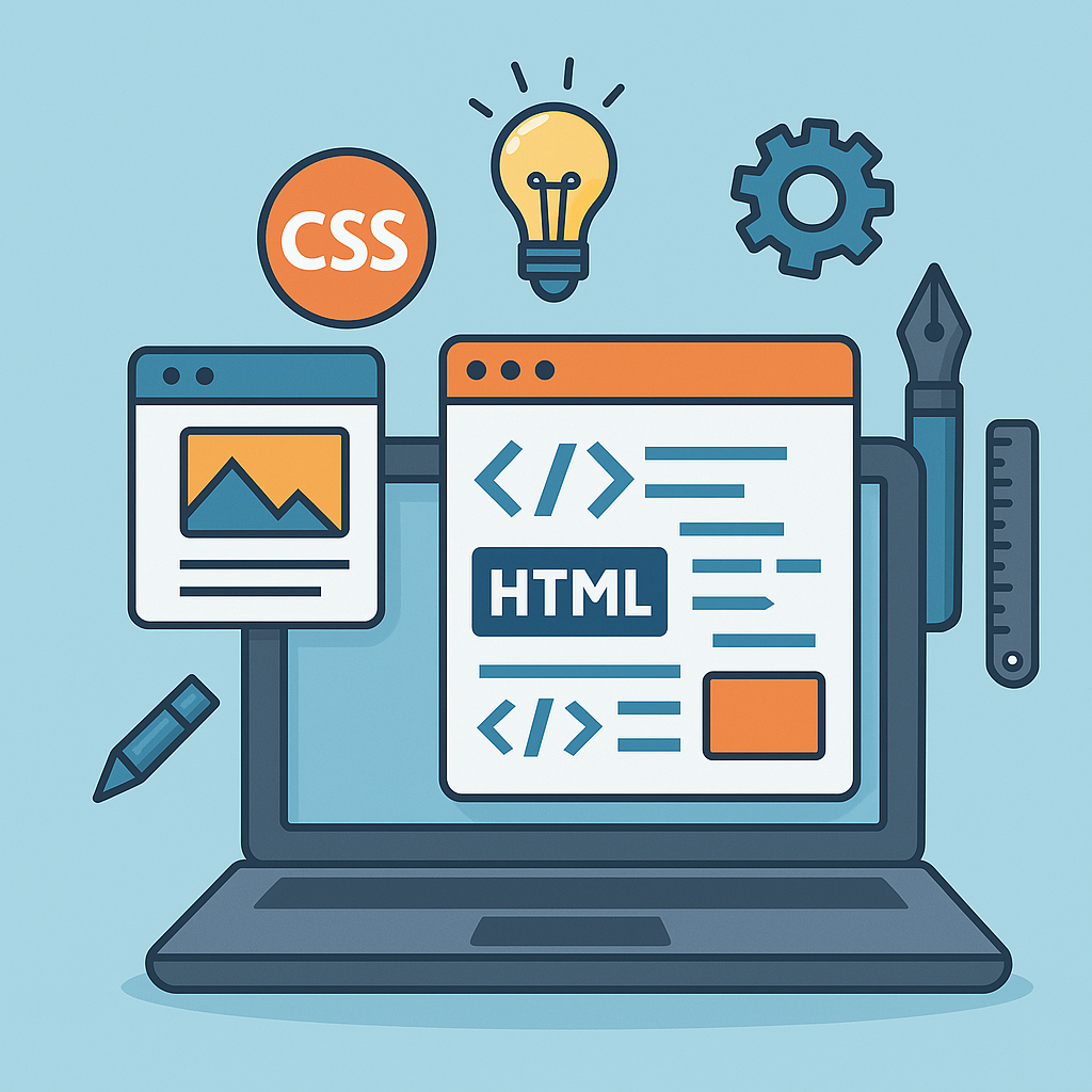 Illustration of web development tools